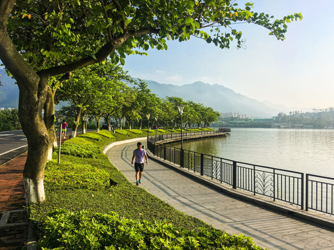 肇庆波海湖环湖绿道休闲道