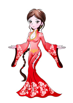 中國美女插畫設(shè)計