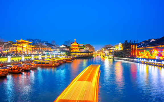 南京秦淮河夜景