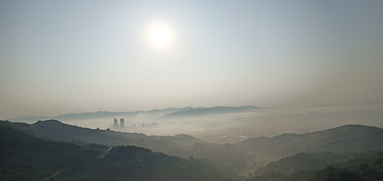 风景山川田园云雾