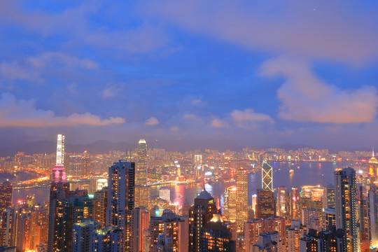 香港维多利亚港夜景