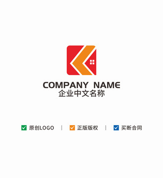 字母KL裝飾logo