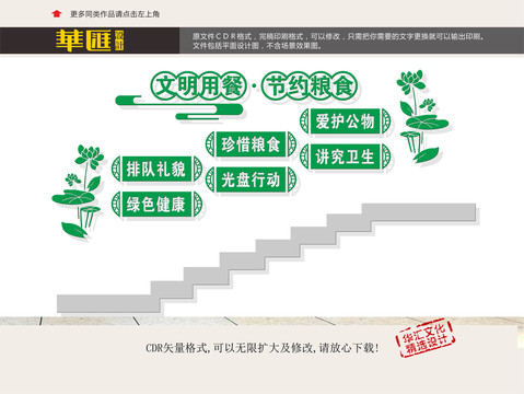 食堂樓道文化墻