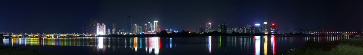 东平东江绚丽水景夜景