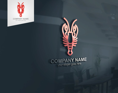龍蝦logo設計