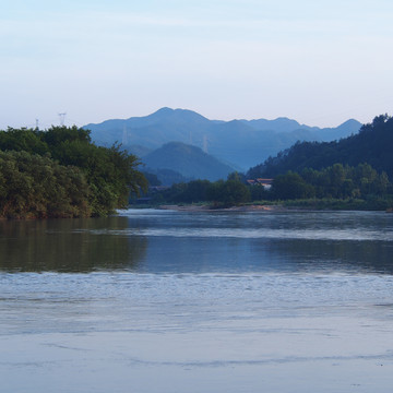 浙江丽水瓯江风光