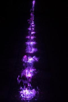 紫色喷泉
