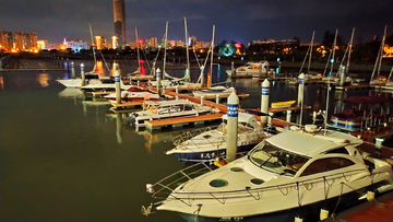 海口自由港夜景