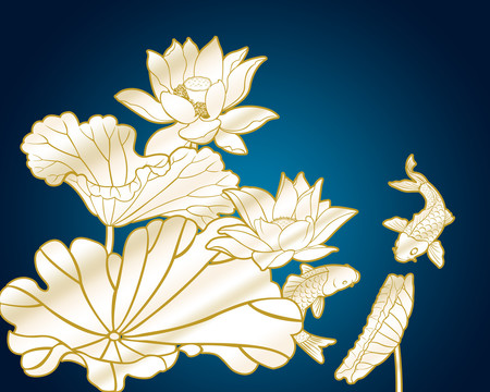 荷花鯉魚