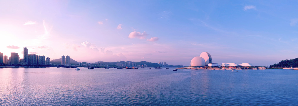 香洲港与日月贝全景图