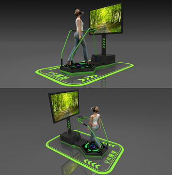 VR漫步跑步体验3d装置模型