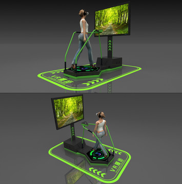 VR漫步跑步體驗3d裝置模型