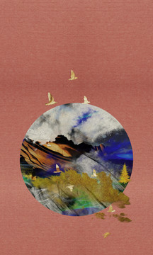 現(xiàn)代山水掛畫