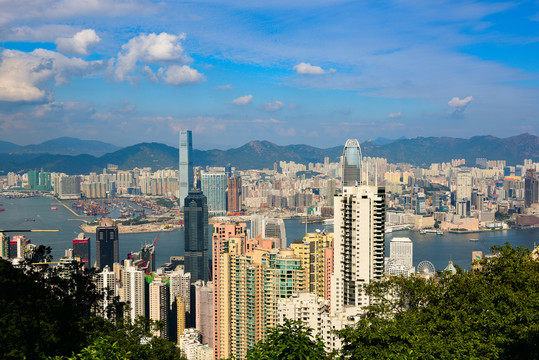 香港太平山顶全景
