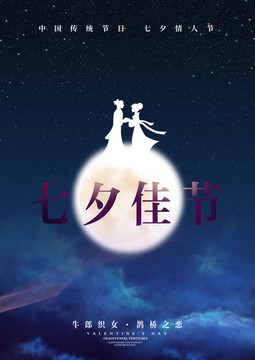 七夕情人節(jié)海報(bào)