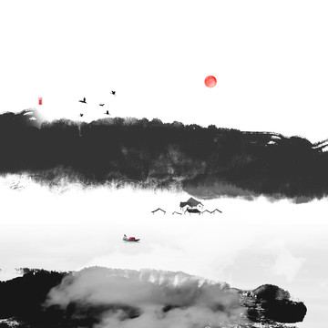 禪意山水畫