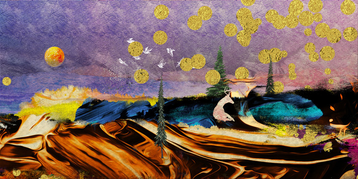 創(chuàng)意山水掛畫