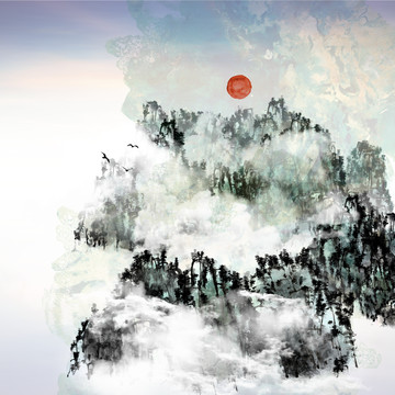 山水掛畫