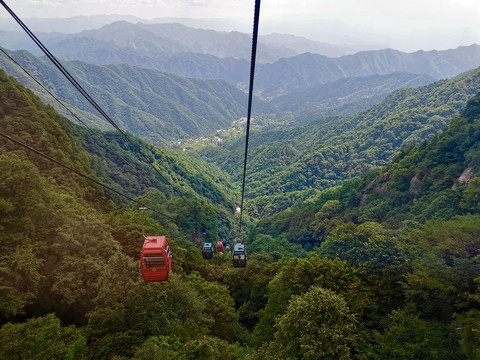 王顺山国家森林公园缆车风光