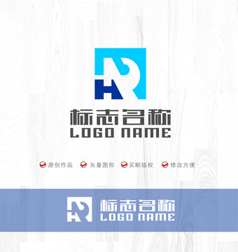 MH字母AR科技标志logo