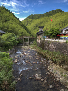 浙江衢州药王山溪流山涧