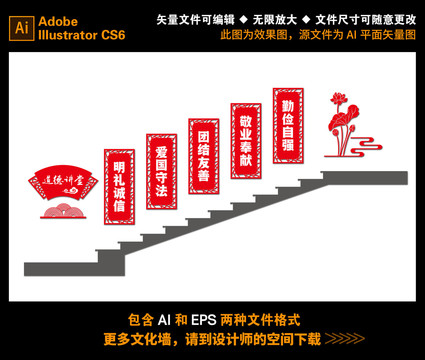 樓梯文化墻