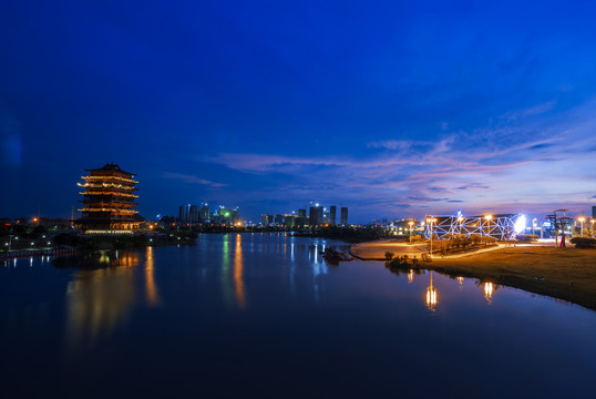 玉林园博园夜景