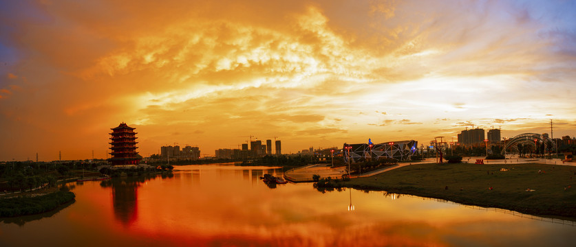 玉林园博园夜景全景图