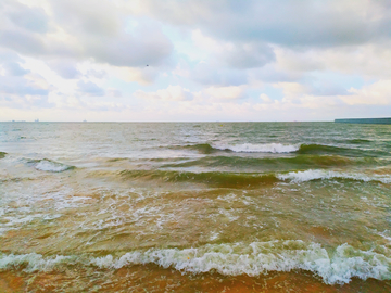 海滩浪花