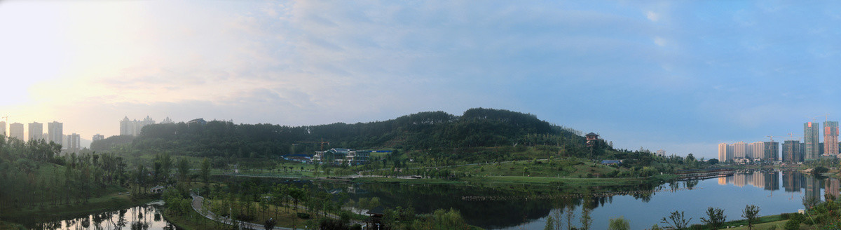 仪陇县金松湖全景