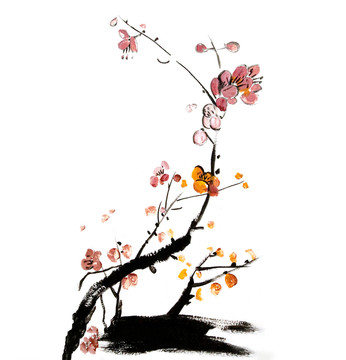 水墨臘梅