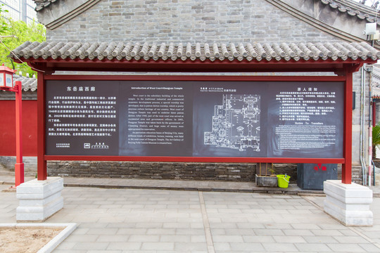 北京东岳庙西廊导览图