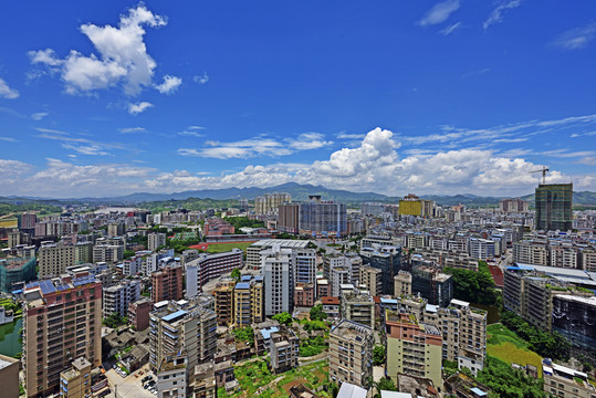 龙川老隆全景