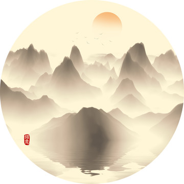水墨山水畫(huà)