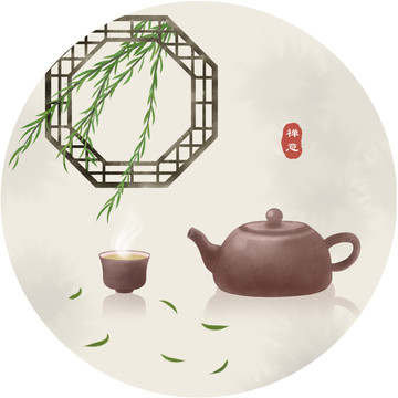禪意茶壺意境裝飾畫