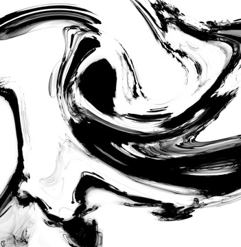 黑白图案抽象水墨纹