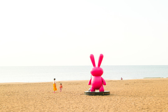 海滨卡通兔子
