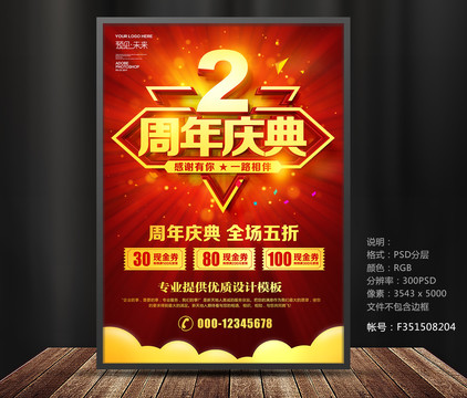 2周年海報