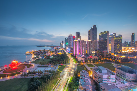 青岛城市夜景