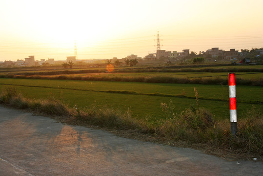 夕阳道路