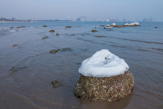 秦皇岛冰冻海岸