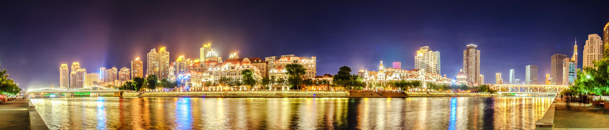 天津海河夜景