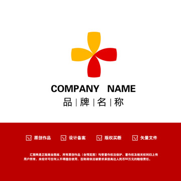 十字logo花logo