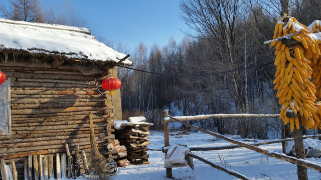 雪景农家