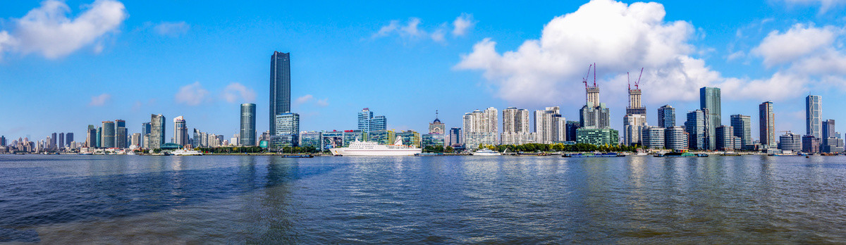 上海浦西北外滩全景