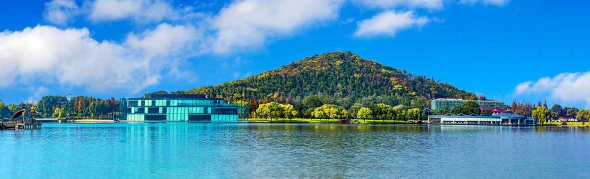 余山月湖雕塑公园宽幅全景