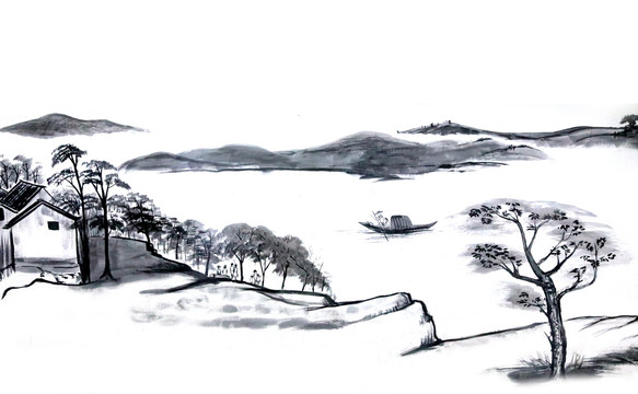 水墨山水畫