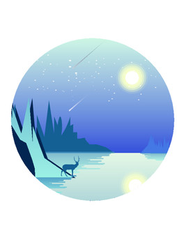 扁平矢量風(fēng)景手繪插畫(huà)