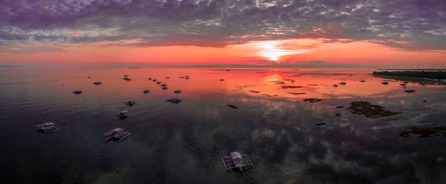 菲律宾海岸线日落