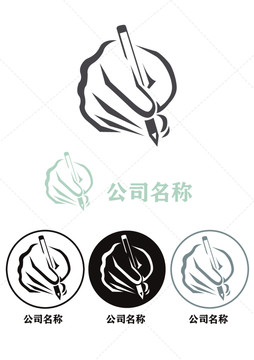 握筆設(shè)計(jì)標(biāo)志